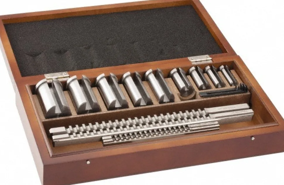 18 Piece, 1/8 to 3/8" Keyway Width, Style B & C Keyway Broach Set