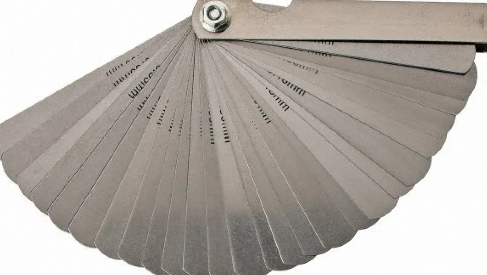 26 Piece, 0.0015 to 0.025" Thick, Feeler Gage Set