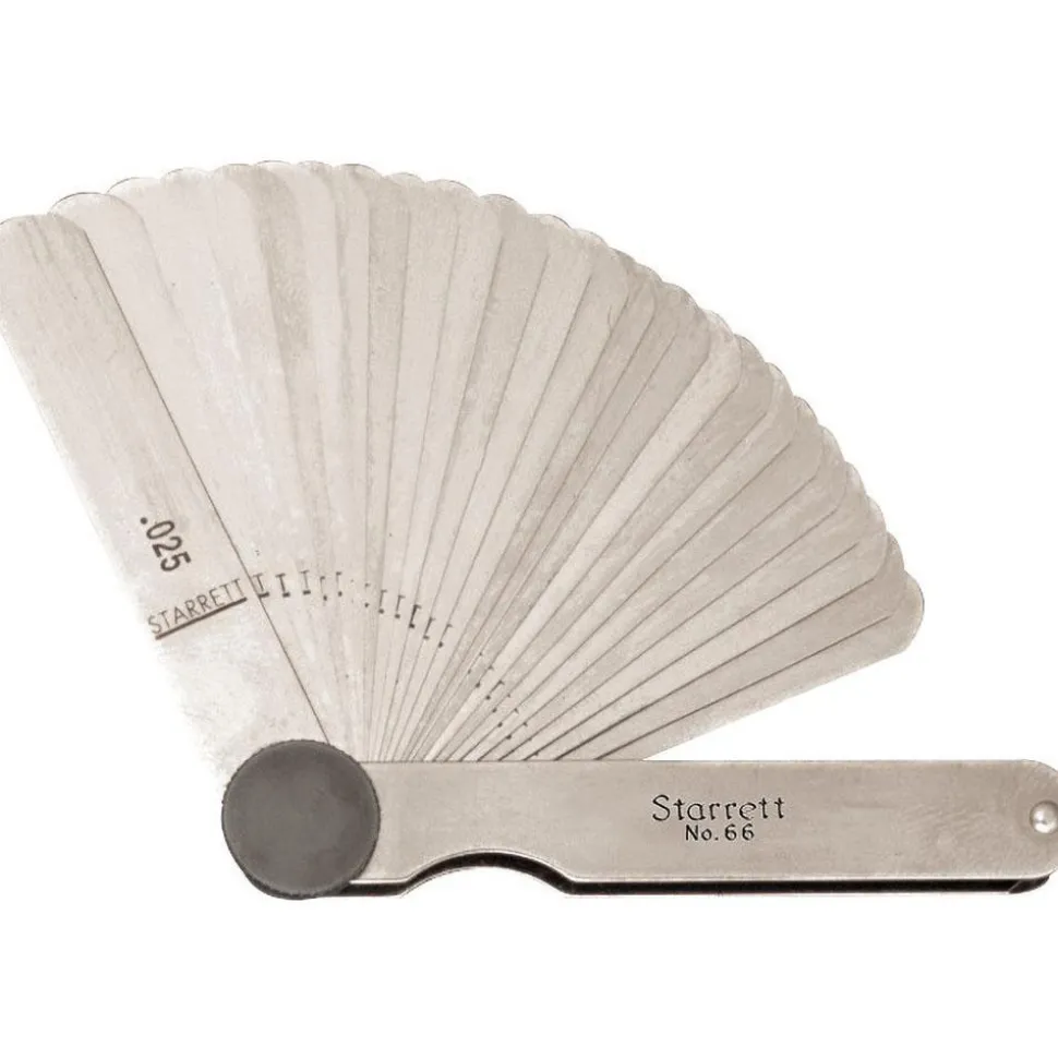 26 Piece, 0.0015 to 0.025" Thick, Parallel Feeler Gage Set
