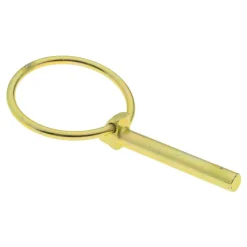 1/4" Pin Dia, Zinc Yellow Dichromate Plated Steel, 1-7/16" Usable Length, Lynch Pin