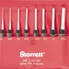 Pin Punch Set: 8 Pc, 0.0625 to 0.25"