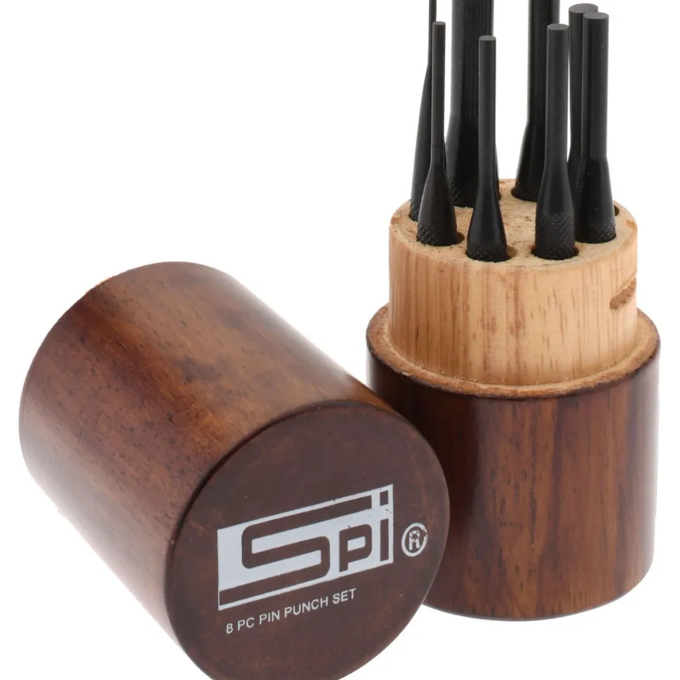 Pin Punch Set: 8 Pc, 0.0625 to 0.3125"