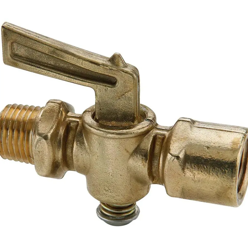 1/4" Pipe, Female Pipe to Male Pipe Drain Cock & Shutoff Valve