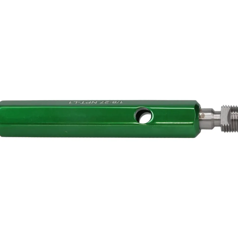 Pipe Thread Plug Gage: Tapered, 1/8-27, Class L-1, Single End