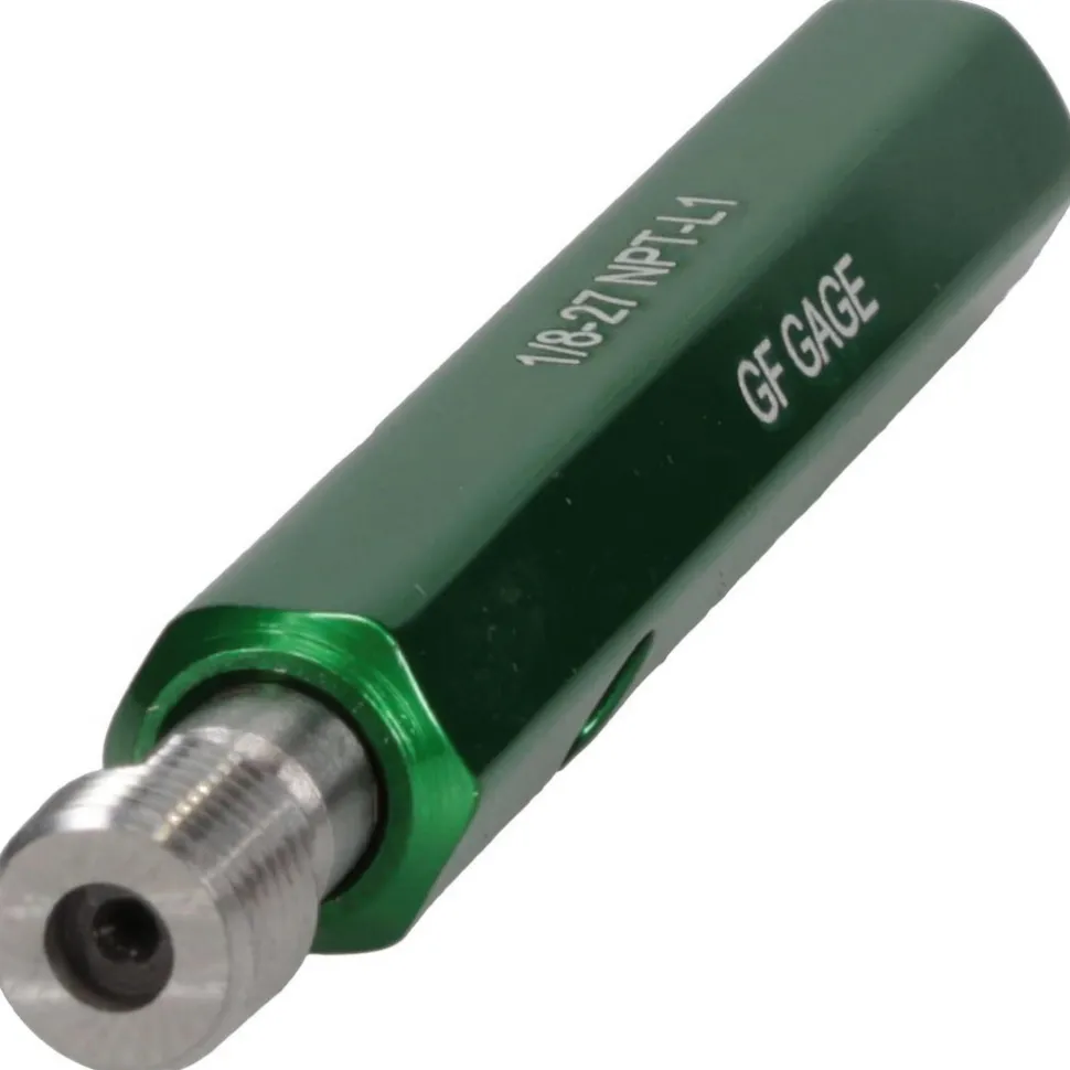 Pipe Thread Plug Gage: Tapered, 1/8-27, Class L-1, Single End