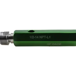 Pipe Thread Plug Gage: Tapered, 1/2-14, Class L-1, Single End