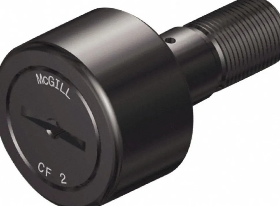 Plain Cam Follower: 0.75" Roller Dia, 0.5" Roller Width, 0.375" Stud Dia, 7/8" Stud Length