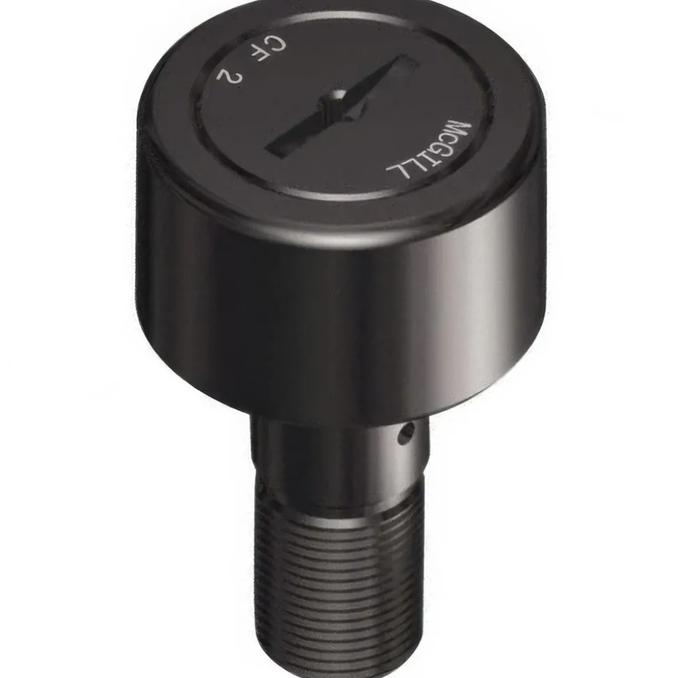 Plain Cam Follower: 0.75" Roller Dia, 0.5" Roller Width, 0.375" Stud Dia, 7/8" Stud Length