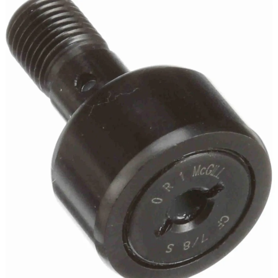 Plain Cam Follower: 0.875" Roller Dia, 0.5" Roller Width, 0.375" Stud Dia, 7/8" Stud Length