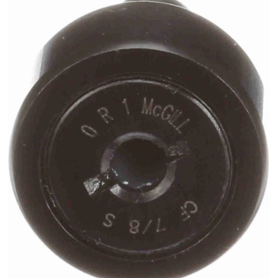 Plain Cam Follower: 0.875" Roller Dia, 0.5" Roller Width, 0.375" Stud Dia, 7/8" Stud Length
