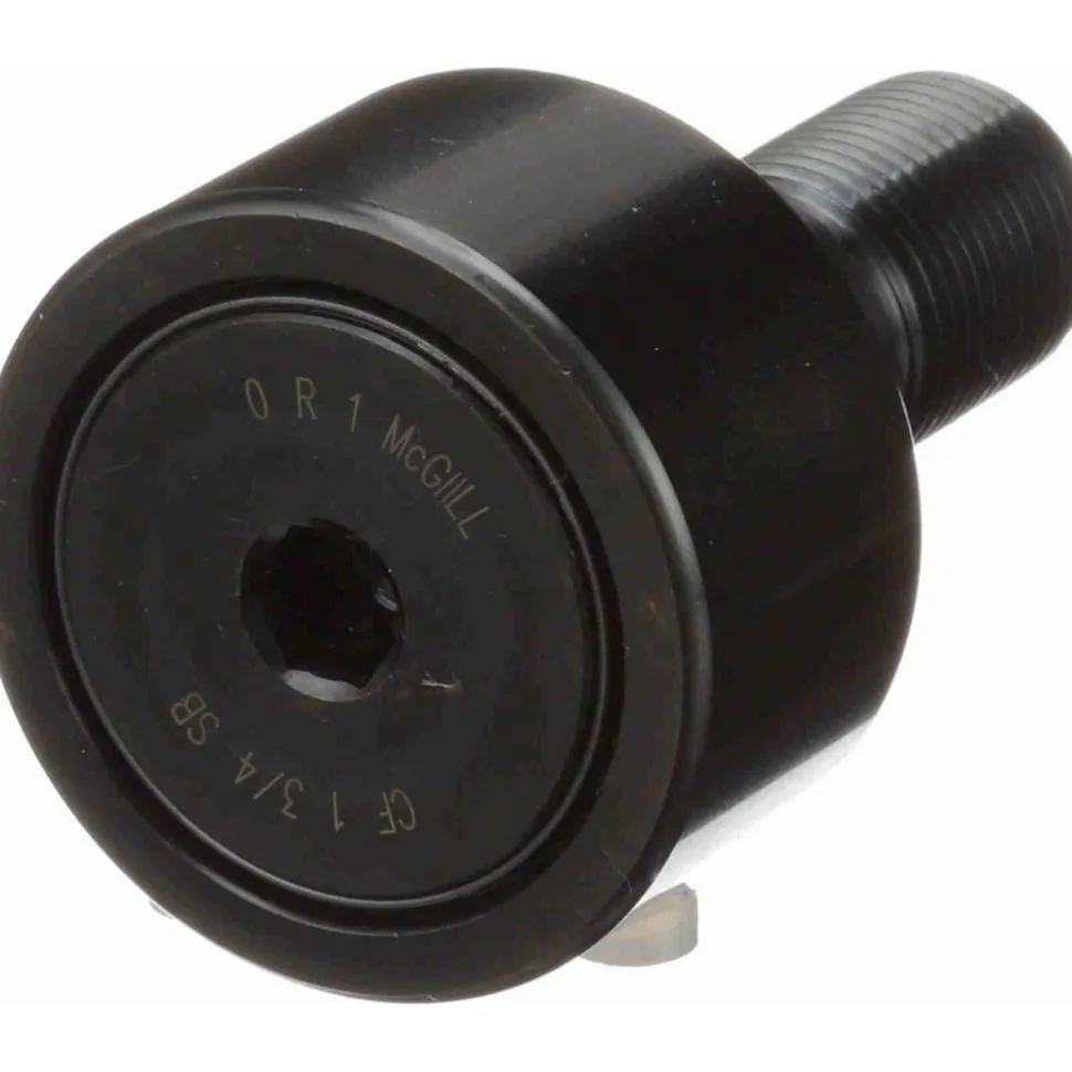 Plain Cam Follower: 1.75" Roller Dia, 1" Roller Width, 0.75" Stud Dia, 1-3/4" Stud Length