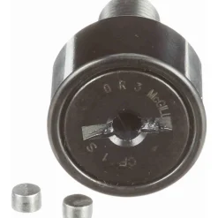 Plain Cam Follower: 1" Roller Dia, 0.625" Roller Width, 0.4375" Stud Dia, 1" Stud Length