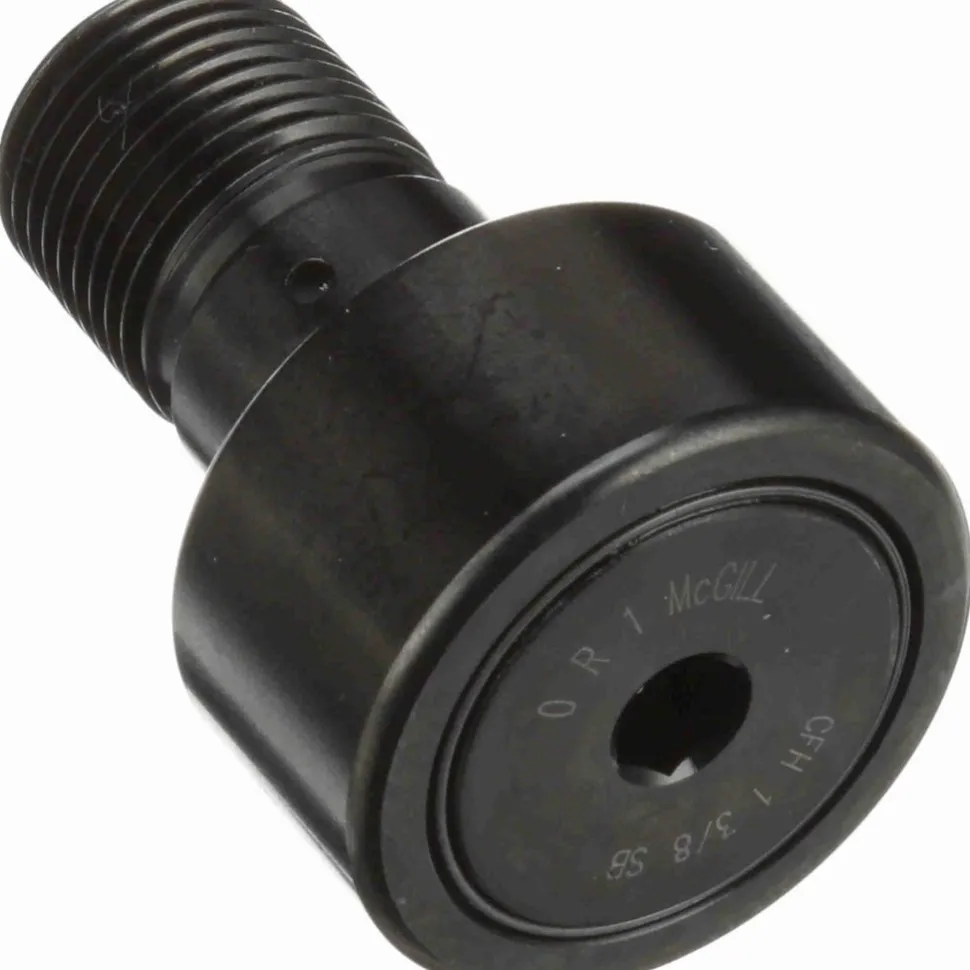 Plain Cam Follower: 1.375" Roller Dia, 0.75" Roller Width, 0.75" Stud Dia, 1-1/4" Stud Length