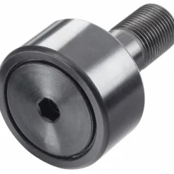 Plain Cam Follower: 0.75" Roller Dia, 0.5" Roller Width, 0.4375" Stud Dia, 7/8" Stud Length