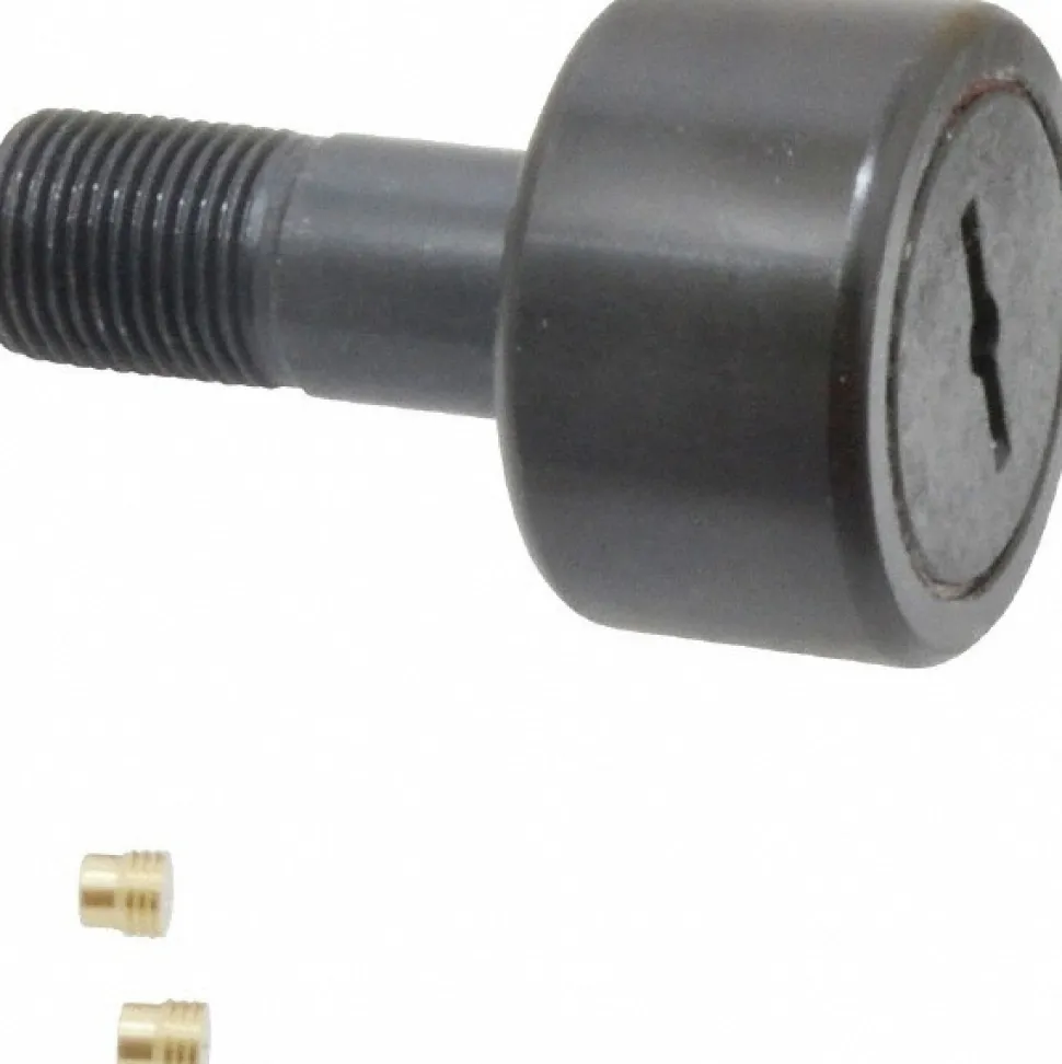 Plain Cam Follower: 0.875" Roller Width, 0.625" Stud Dia, 1-1/2" Stud Length