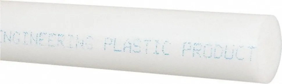 Plastic Rod: POM, 1" Dia, 48" Long, Natural, Opaque