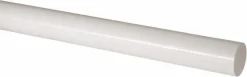 Plastic Rod: POM, 2" Dia, 24" Long, Natural, Opaque