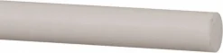 Plastic Rod: PTFE, 1/4" Dia, 72" Long, White, Opaque