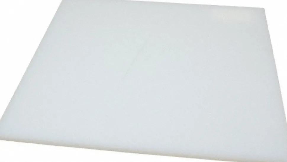 Plastic Sheet: UHMWPE, 1/4" Thick x 12" Wide x 1' Long, White