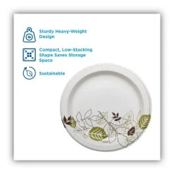 Plate: Paper, Burgundy & Green