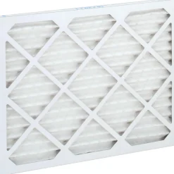 Pleated Air Filter: Wire-Backed Pleated, MERV 8, Synthetic, 35% Efficient, 16" High, 20" Wide, 1" Deep