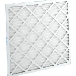 Pleated Air Filter: Wire-Backed Pleated, MERV 8, Synthetic, 35% Efficient, 24" High, 24" Wide, 1" Deep