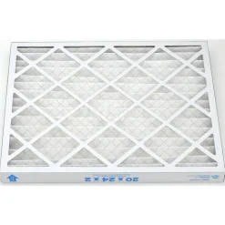 Pleated Air Filter: Wire-Backed Pleated, MERV 8, Synthetic, 35% Efficient, 20" High, 24" Wide, 2" Deep