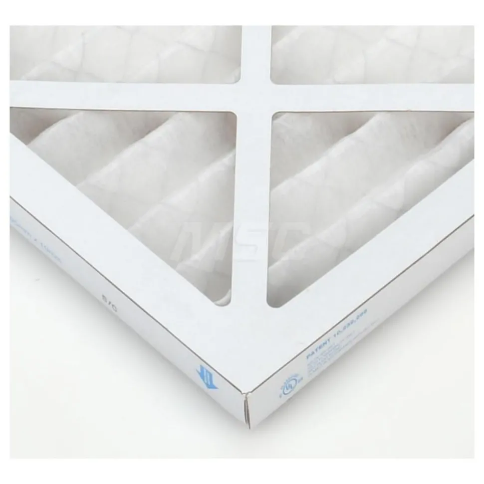Pleated Air Filter: Wire-Backed Pleated, MERV 8, Synthetic, 35% Efficient, 14" High, 20" Wide, 1" Deep
