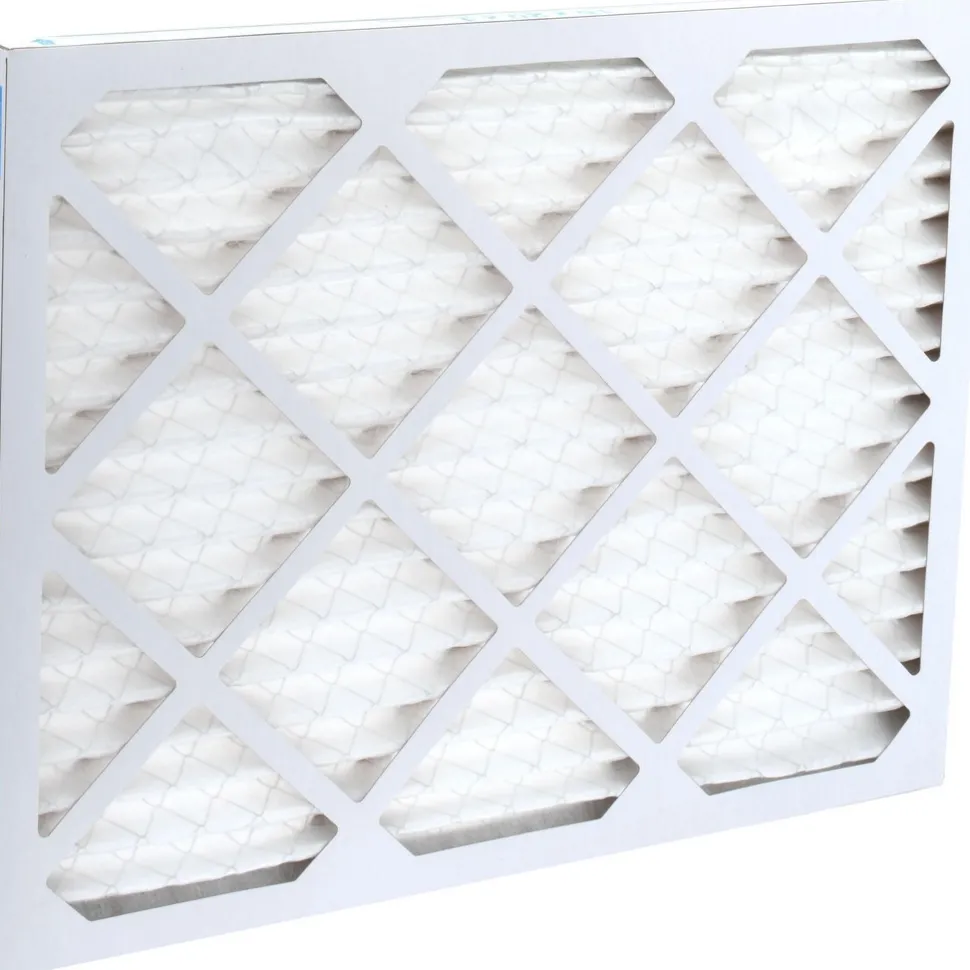 Pleated Air Filter: Wire-Backed Pleated, MERV 10, Synthetic, 55% Efficient, 16" High, 20" Wide, 1" Deep