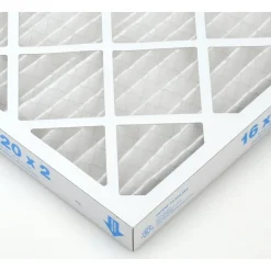 Pleated Air Filter: Wire-Backed Pleated, MERV 10, Synthetic, 55% Efficient, 16" High, 20" Wide, 2" Deep