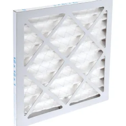 Pleated Air Filter: Wire-Backed Pleated, MERV 8, Synthetic, 35% Efficient, 12" High, 12" Wide, 1" Deep