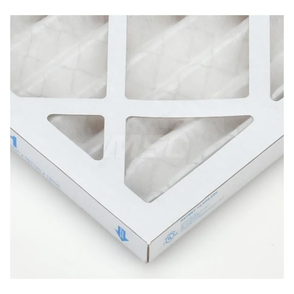 Pleated Air Filter: Wire-Backed Pleated, MERV 8, Synthetic, 35% Efficient, 12" High, 24" Wide, 1" Deep