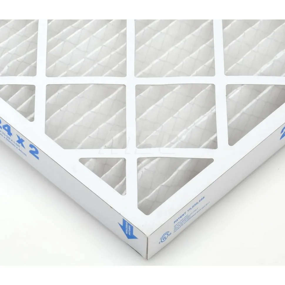 Pleated Air Filter: Wire-Backed Pleated, MERV 10, Synthetic, 55% Efficient, 20" High, 24" Wide, 2" Deep