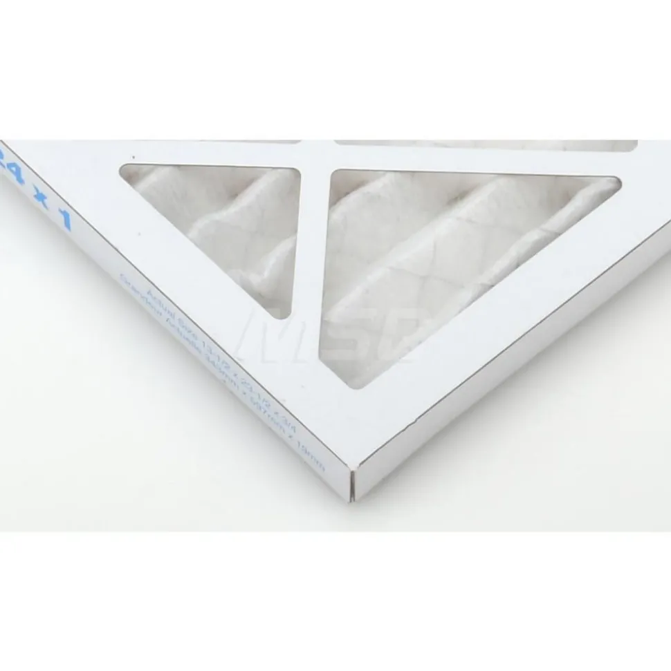 Pleated Air Filter: Wire-Backed Pleated, MERV 8, Synthetic, 35% Efficient, 14" High, 24" Wide, 1" Deep