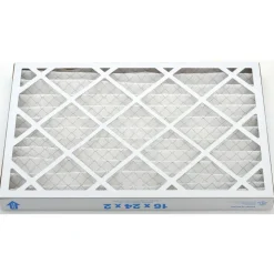 Pleated Air Filter: Wire-Backed Pleated, MERV 8, Synthetic, 35% Efficient, 16