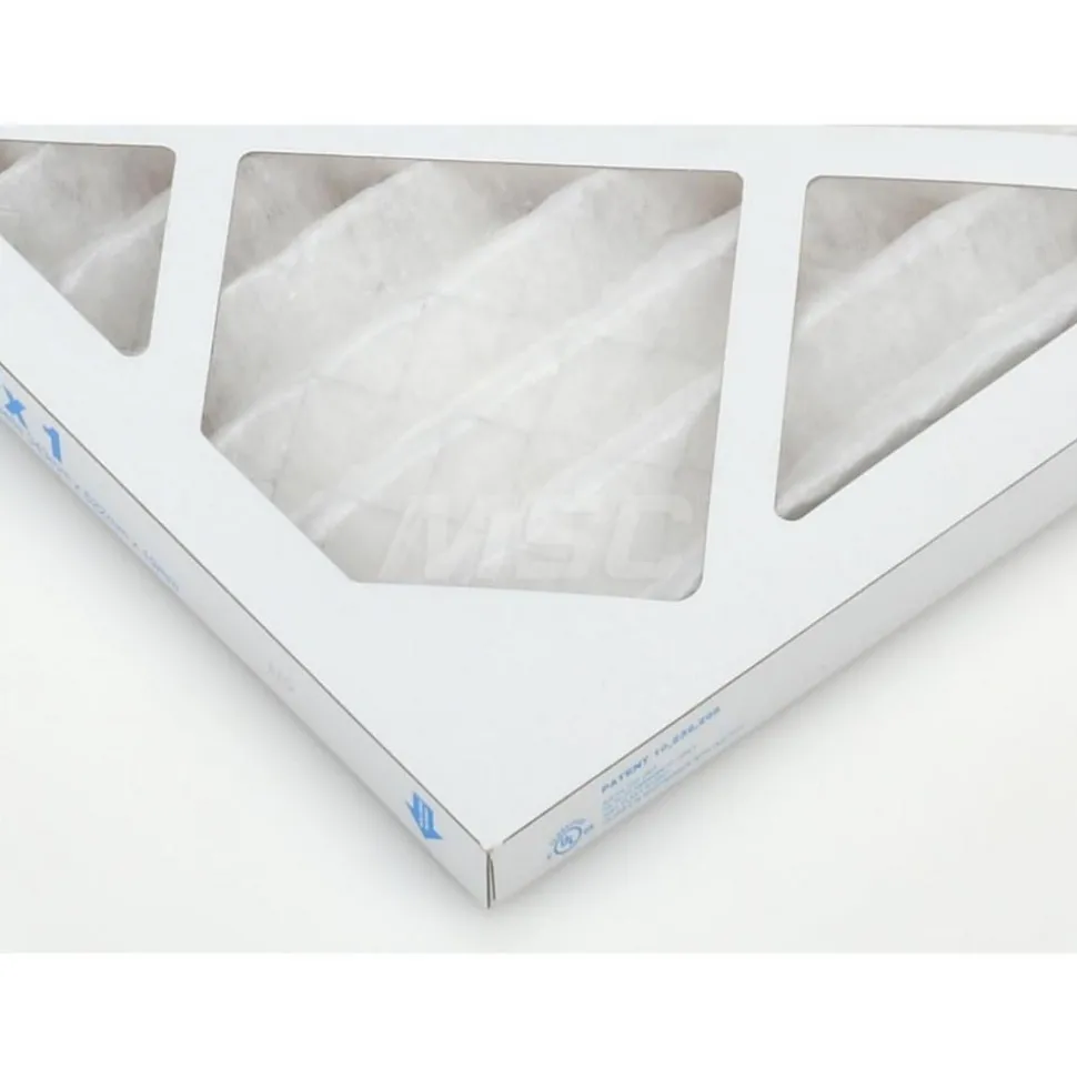 Pleated Air Filter: Wire-Backed Pleated, MERV 8, Synthetic, 35% Efficient, 14" High, 25" Wide, 1" Deep