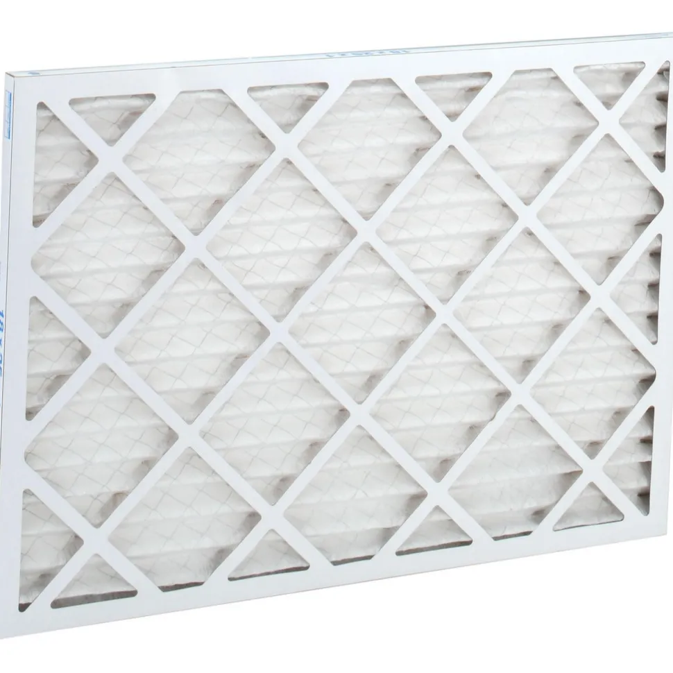 Pleated Air Filter: Wire-Backed Pleated, MERV 8, Synthetic, 35% Efficient, 18" High, 25" Wide, 1" Deep