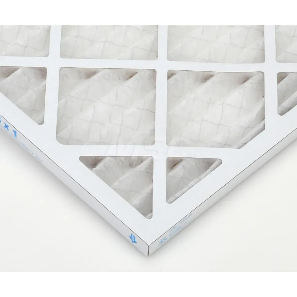 Pleated Air Filter: Wire-Backed Pleated, MERV 8, Synthetic, 35% Efficient, 18" High, 25" Wide, 1" Deep