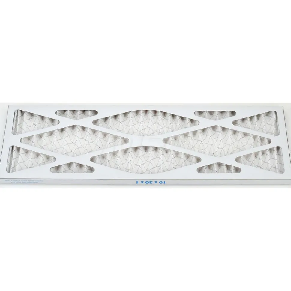 Pleated Air Filter: Wire-Backed Pleated, MERV 8, Synthetic, 35% Efficient, 10" High, 30" Wide, 1" Deep