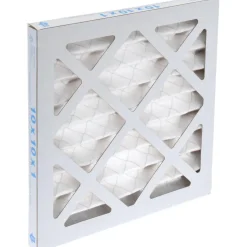 Pleated Air Filter: Wire-Backed Pleated, MERV 8, Synthetic, 35% Efficient, 10" High, 10" Wide, 1" Deep