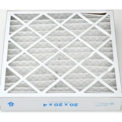 Pleated Air Filter: Wire-Backed Pleated, MERV 8, Synthetic, 35% Efficient, 20" High, 20" Wide, 4" Deep