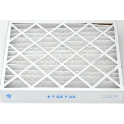 Pleated Air Filter: Wire-Backed Pleated, MERV 8, Synthetic, 35% Efficient, 20" High, 25" Wide, 4" Deep