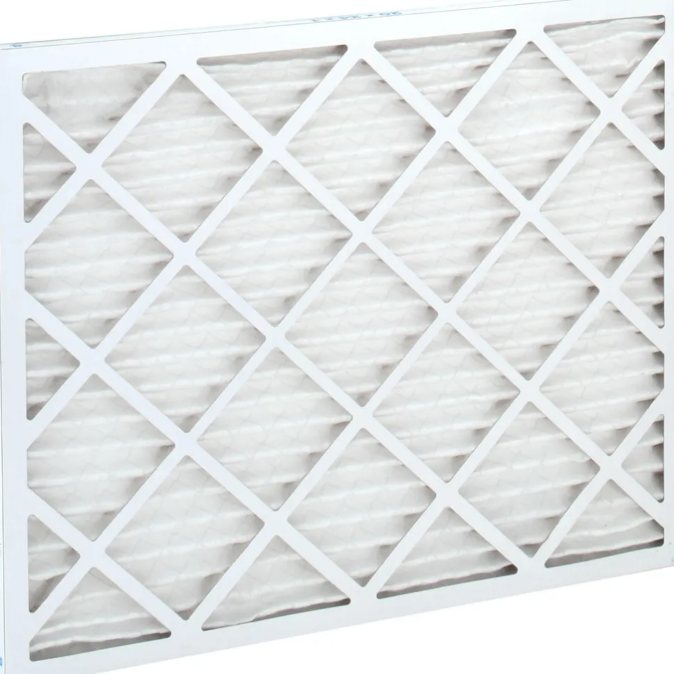 Pleated Air Filter: Wire-Backed Pleated, MERV 10, Synthetic, 55% Efficient, 20" High, 24" Wide, 1" Deep