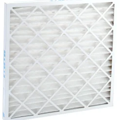 Pleated Air Filter: Wire-Backed Pleated, MERV 8, Synthetic, 35% Efficient, 25" High, 25" Wide, 2" Deep