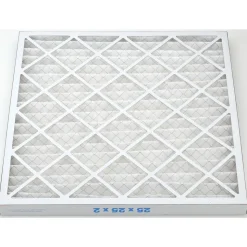 Pleated Air Filter: Wire-Backed Pleated, MERV 8, Synthetic, 35% Efficient, 25" High, 25" Wide, 2" Deep