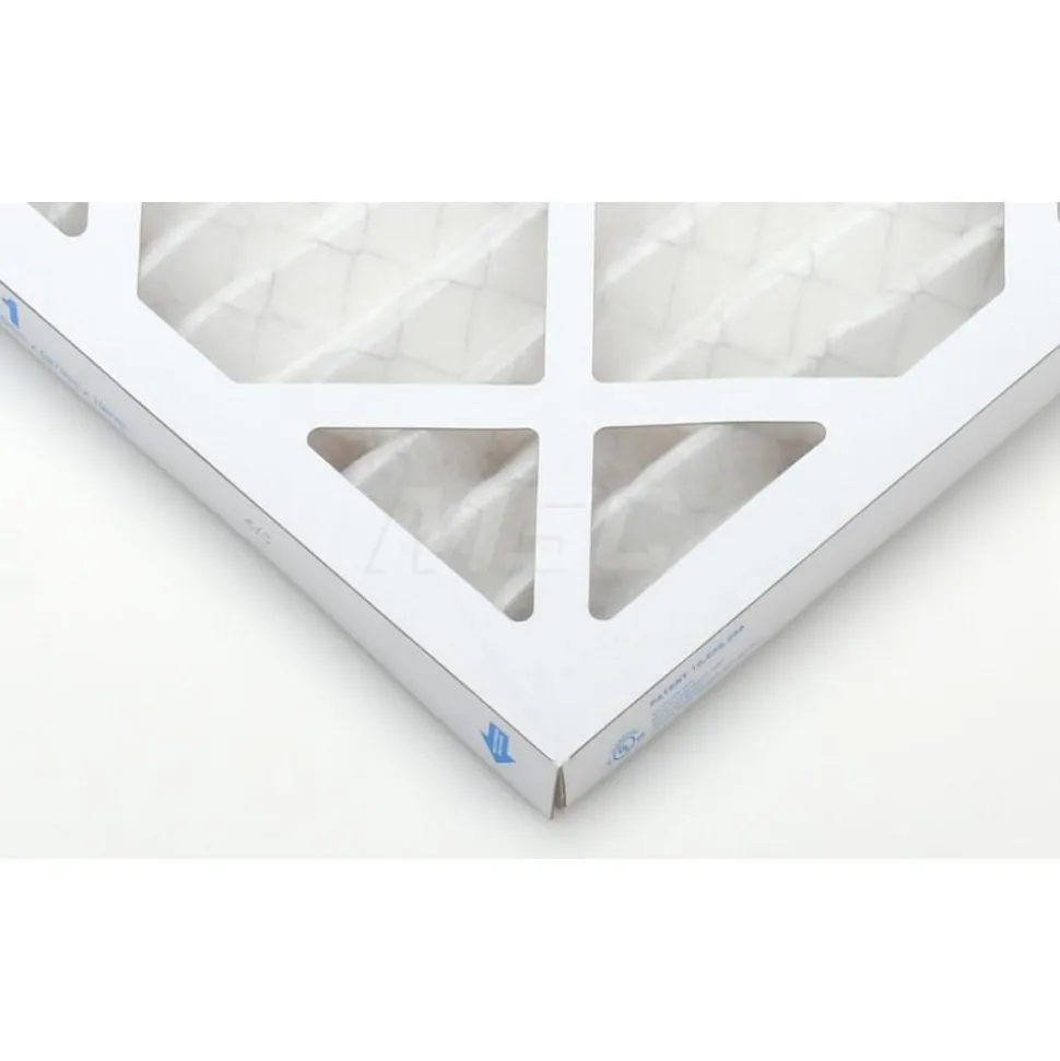 Pleated Air Filter: Wire-Backed Pleated, MERV 8, Synthetic, 35% Efficient, 18" High, 24" Wide, 1" Deep