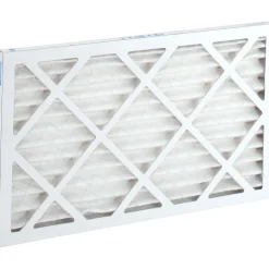 Pleated Air Filter: Wire-Backed Pleated, MERV 10, Synthetic, 55% Efficient, 12" High, 20" Wide, 1" Deep