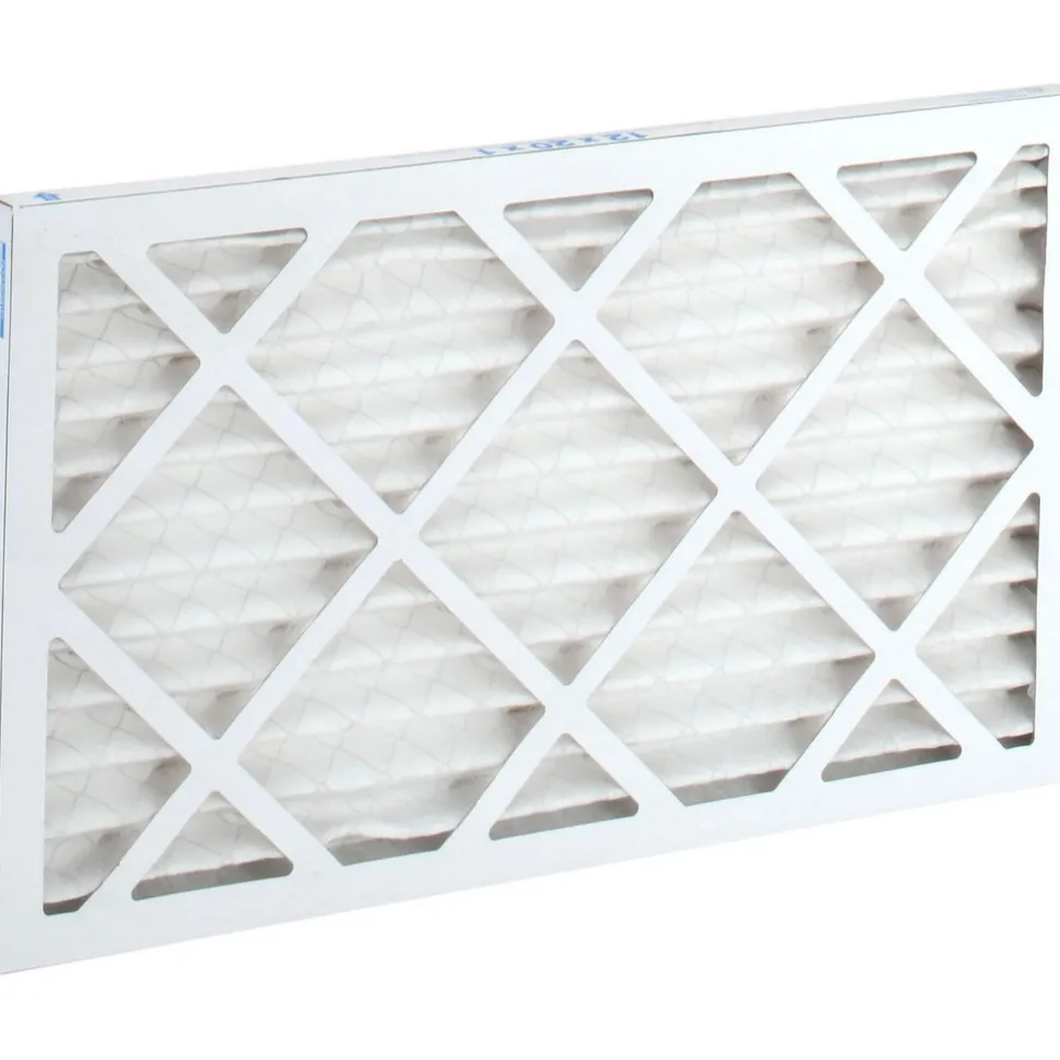 Pleated Air Filter: Wire-Backed Pleated, MERV 10, Synthetic, 55% Efficient, 12" High, 20" Wide, 1" Deep