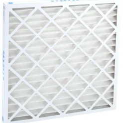 Pleated Air Filter: Wire-Backed Pleated, MERV 8, Synthetic, 35% Efficient, 24" High, 24" Wide, 2" Deep