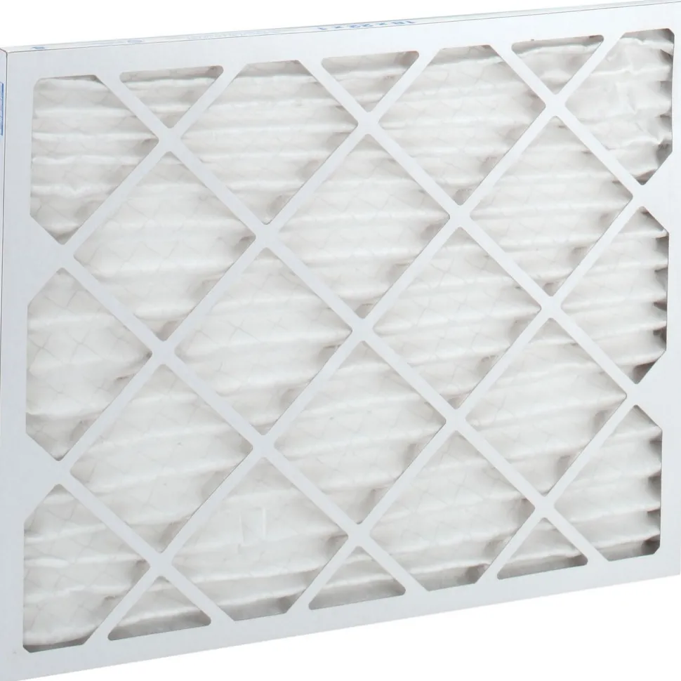 Pleated Air Filter: Wire-Backed Pleated, MERV 8, Synthetic, 35% Efficient, 18" High, 22" Wide, 1" Deep